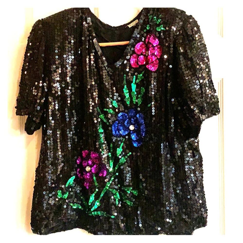 Vintage sequin top